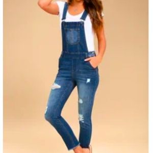 Marcy Medium Wash Denim Overalls